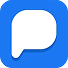 Logo of Predictable app, featuring a white speech bubble on a blue rounded square background.